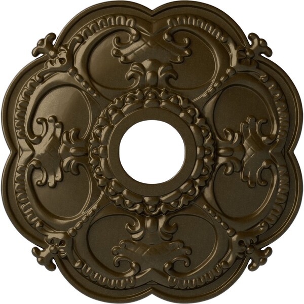 Ekena Millwork Rotherham Ceiling Medallion (Fits Canopies up to 3 1/2"), 18"OD x 3 1/2"ID x 1 1/2"P, Brass CM17ROBRS - main